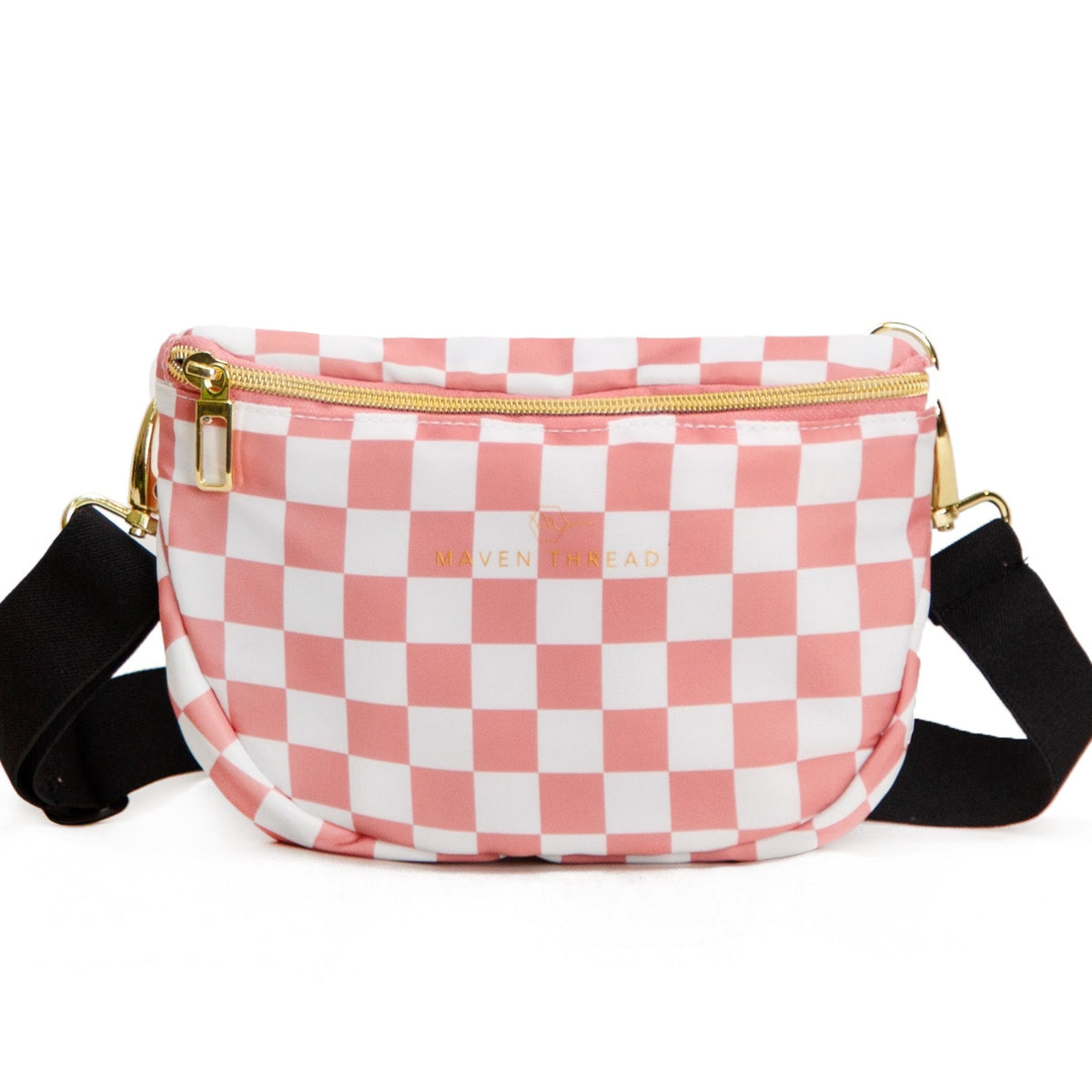 3-in-1 Crossbody Bag - Pink Checkered – Maven Thread