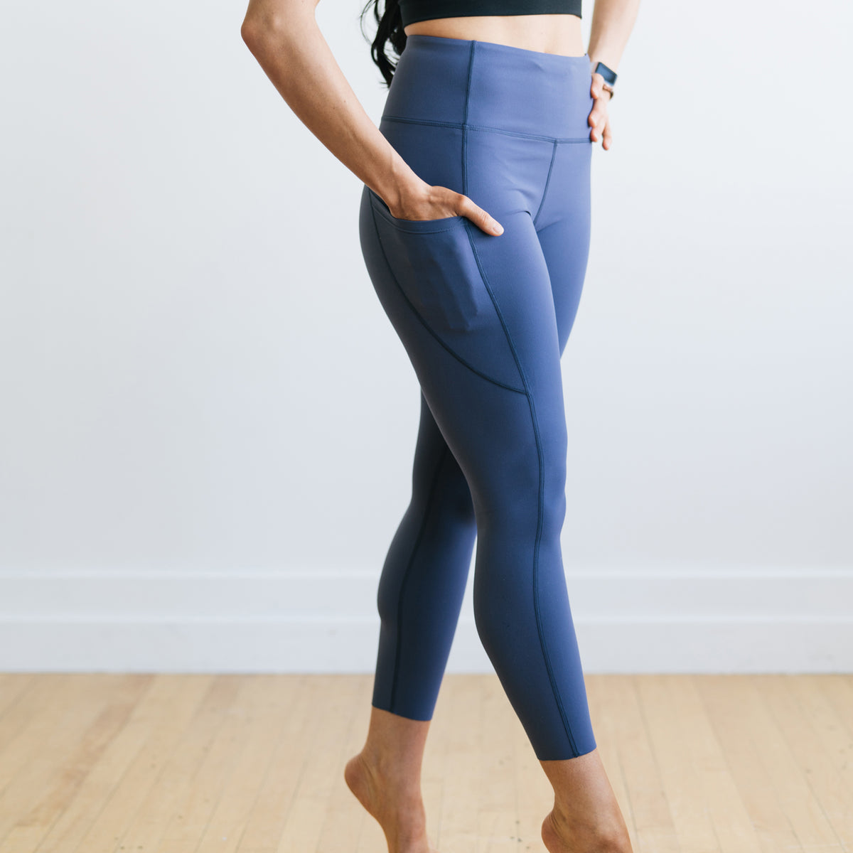 Blue Indigo Moon Leggings Women Yoga Pants, Second Skin Tights