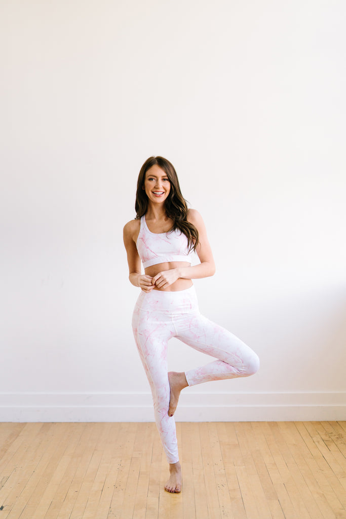 Inspire Exercise Pants - Pink Marble | MT SPORT-Exercise Pant-Maven Thread