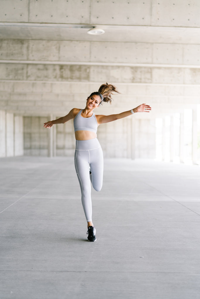 Inspire Exercise Pants - B&W Stripe | MT SPORT-Exercise Pant-Maven Thread
