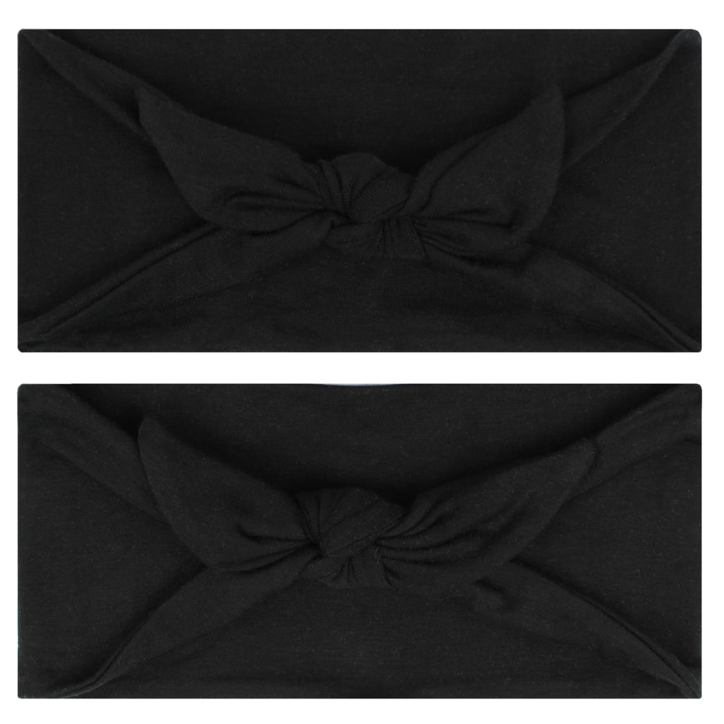 BLACK BASICS - 4'' Bow Headband-Headbands-Maven Thread