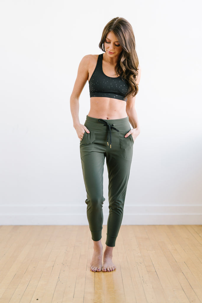Warmup Joggers - Olive Green | MT LUXE-Jogger-Maven Thread