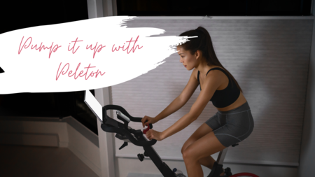 woman exercising on a stationary bike 
