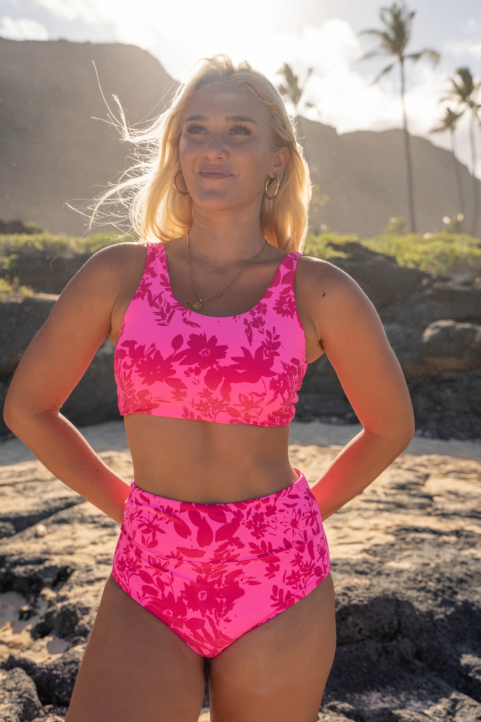 Oasis Bikini Top - Pink Paloma – Maven Thread