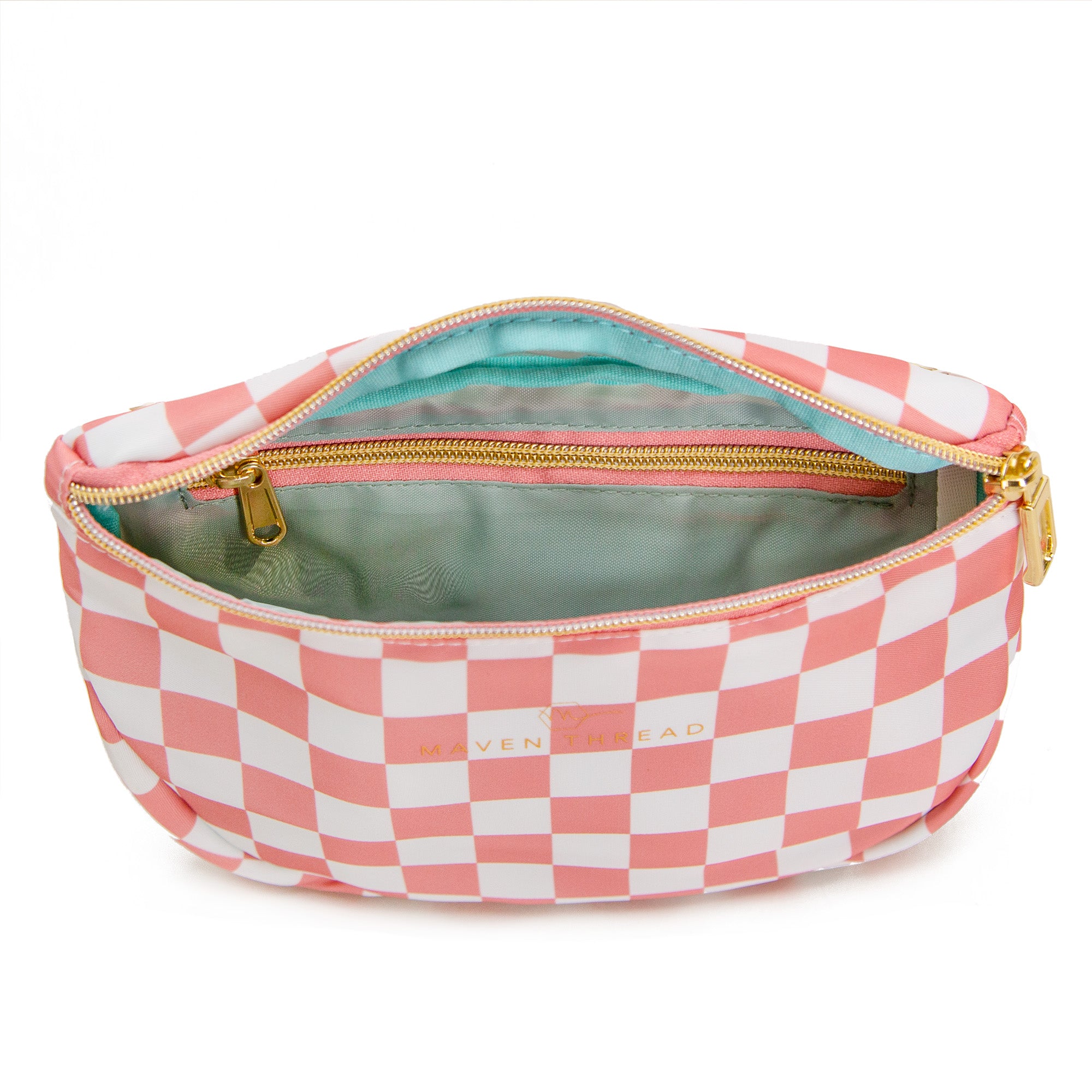 Women's Checkered Solid Color Simple Zipper Casual Daily Crossbody