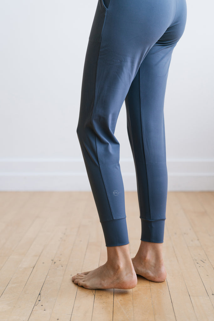Warmup Joggers - Dusty Blue | MT LUXE-Jogger-Maven Thread