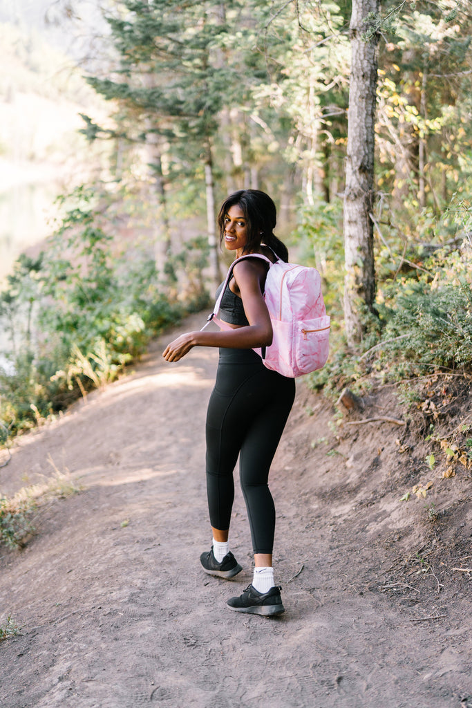 Classic Backpack - Pink Marble-Backpack-Maven Thread