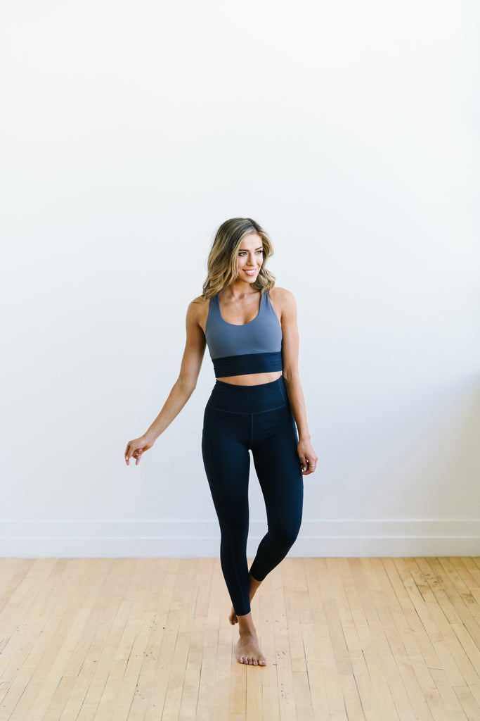 Focus Exercise Pants - Navy | MT LUXE-Exercise Pant-Maven Thread