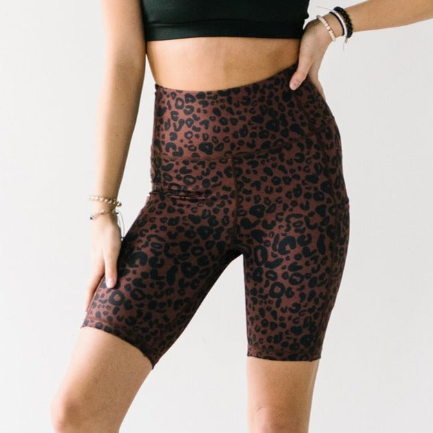 Biker Shorts - 8'' - Cheetah | MT SPORT-Shorts-Maven Thread