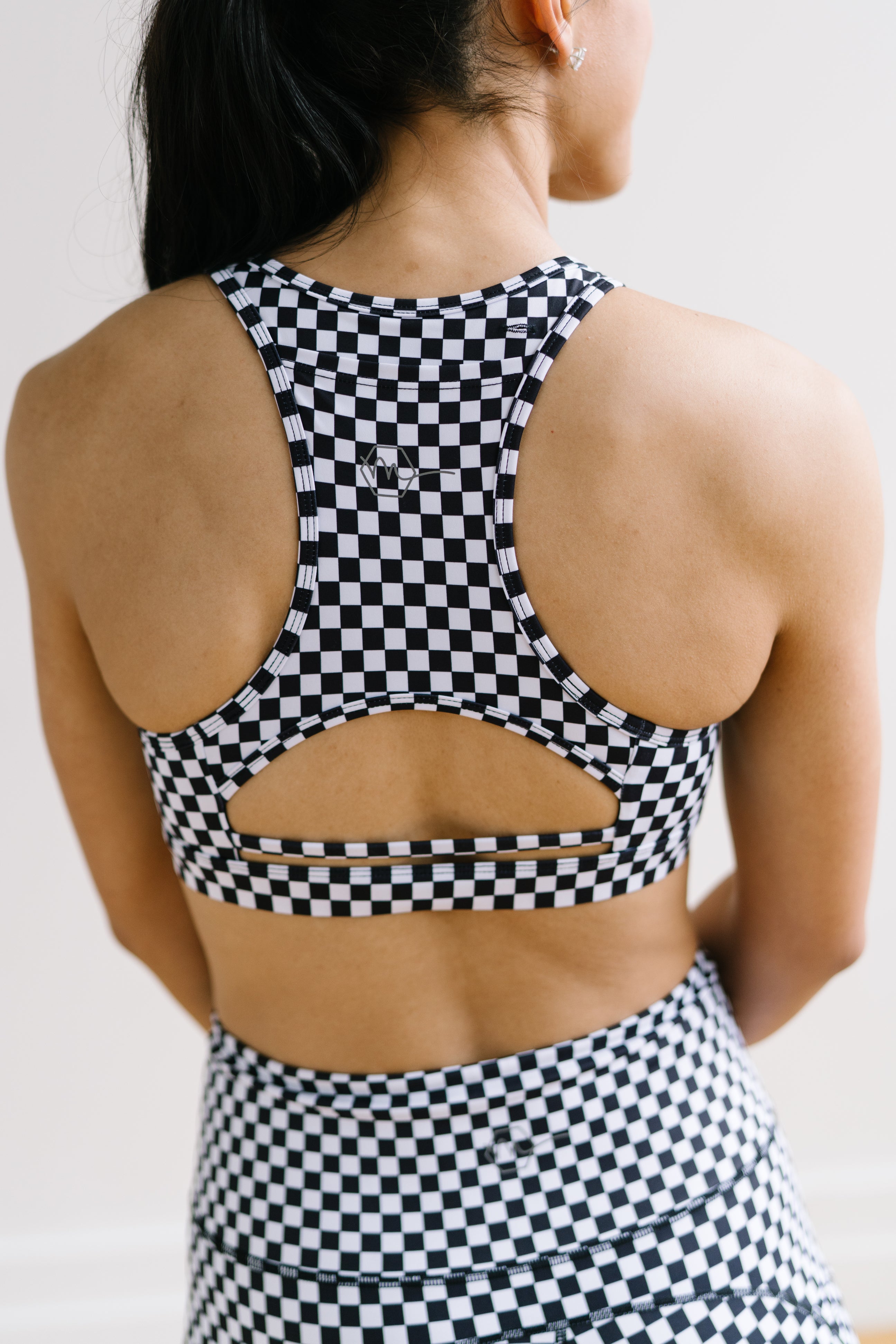Checkered Padded Sports Bra - Meru Safety