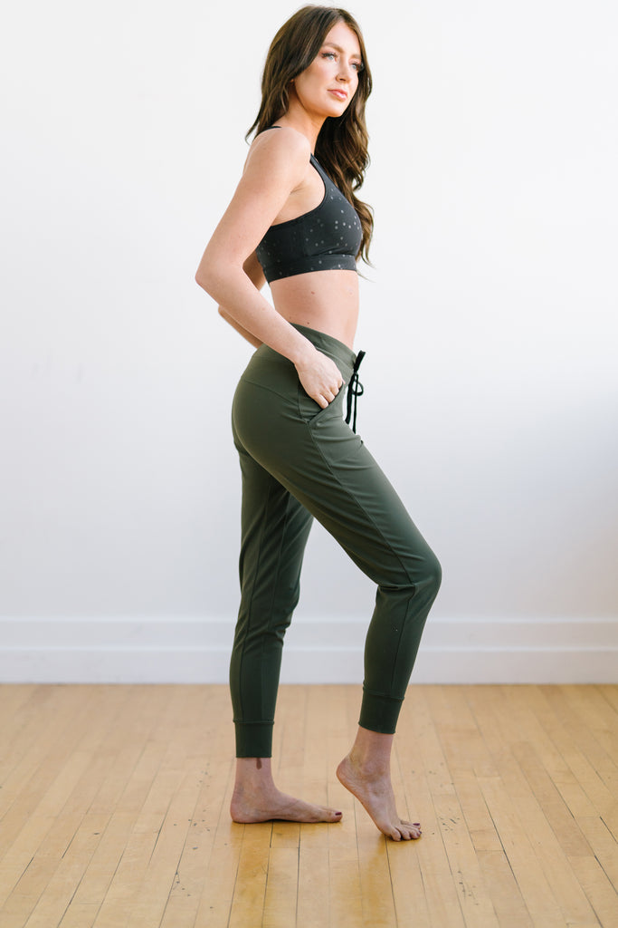 Warmup Joggers - Olive Green | MT LUXE-Jogger-Maven Thread