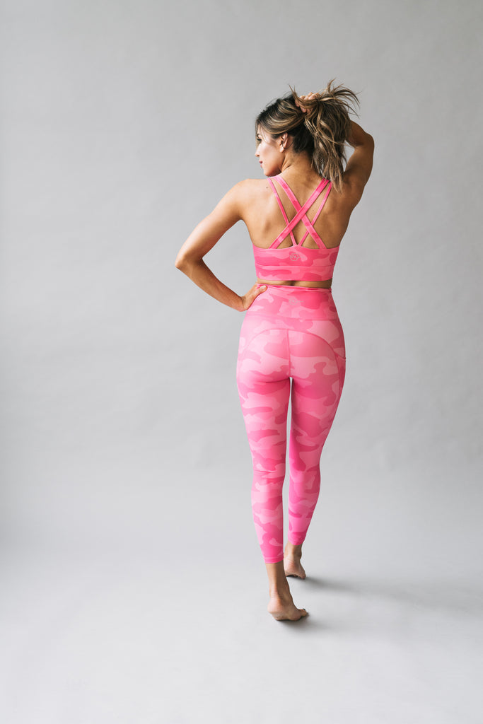 Inspire Exercise Pants - Pink Camo | MT SPORT-Exercise Pant-Maven Thread