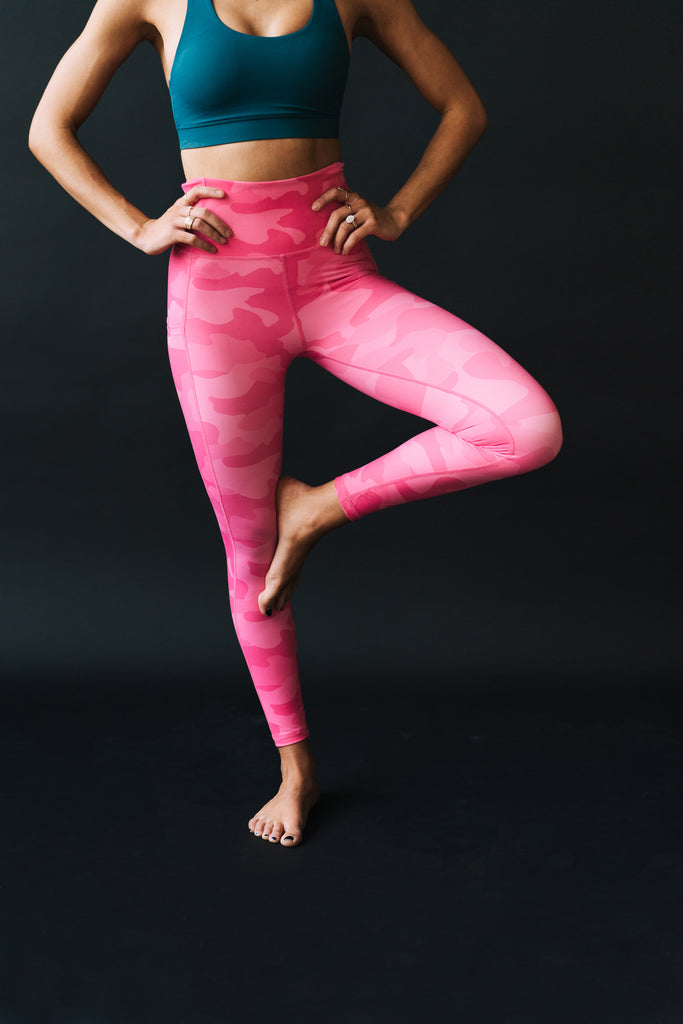 Inspire Exercise Pants - Pink Camo | MT SPORT-Exercise Pant-Maven Thread