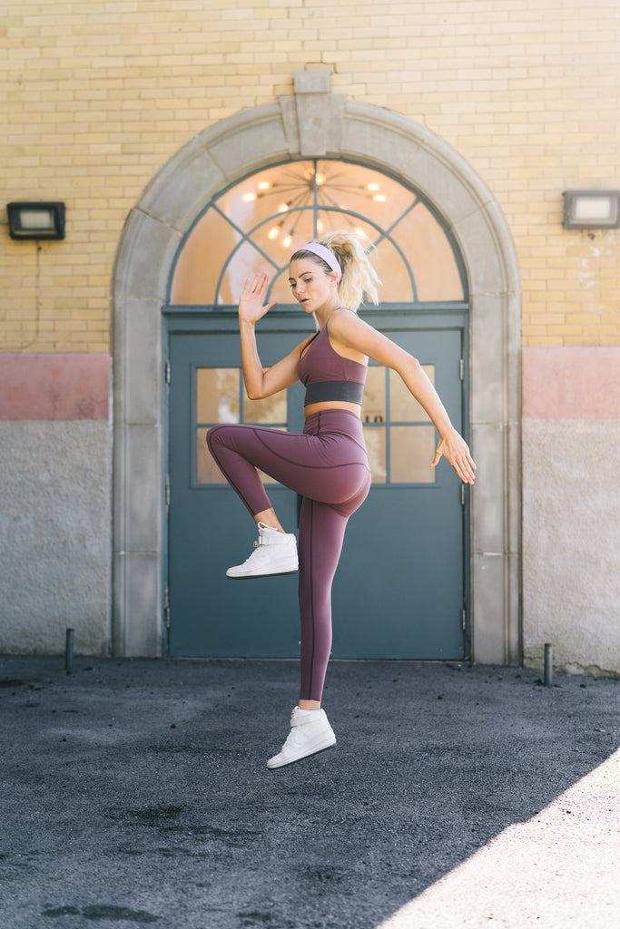 Focus Exercise Pants - Muted Plum | MT LUXE-Exercise Pant-Maven Thread