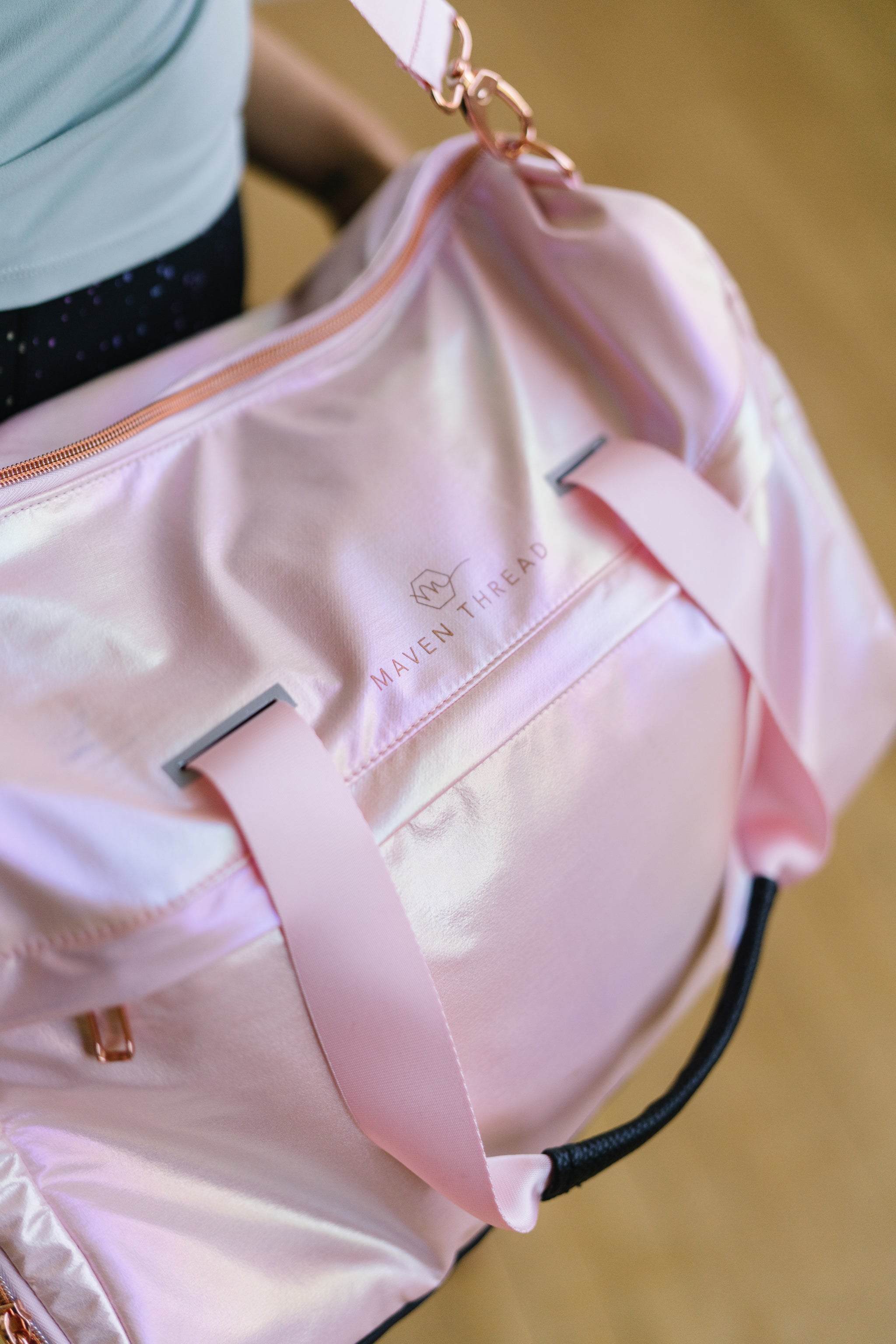 pink lululemon gym bag On the Go Duffel