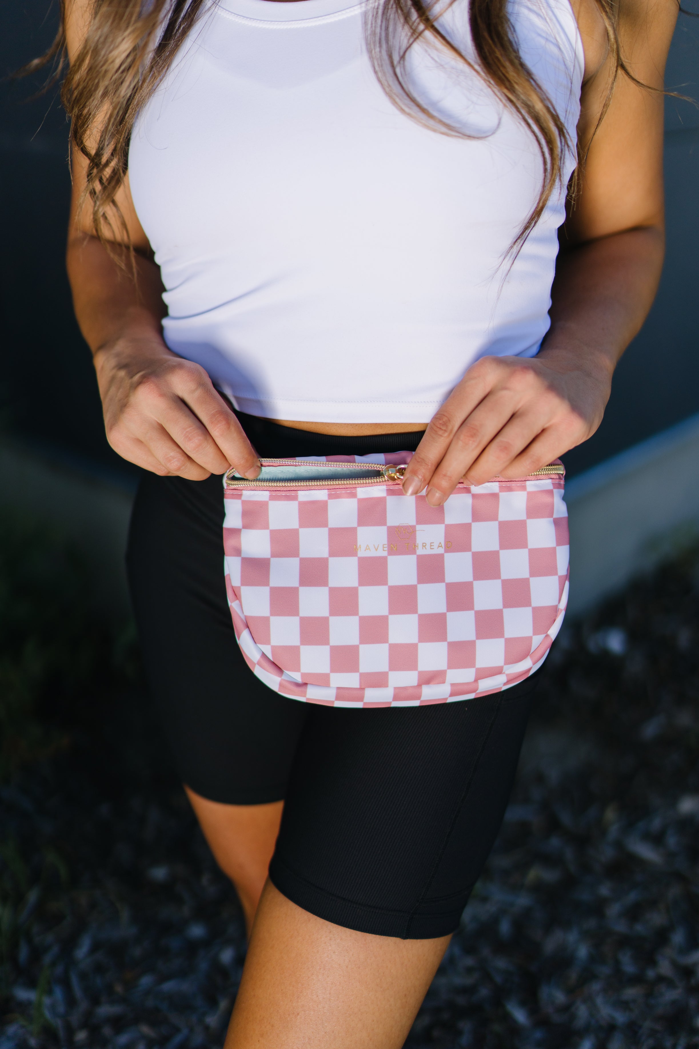 Sport Wallet - Pink Checkered – Maven Thread