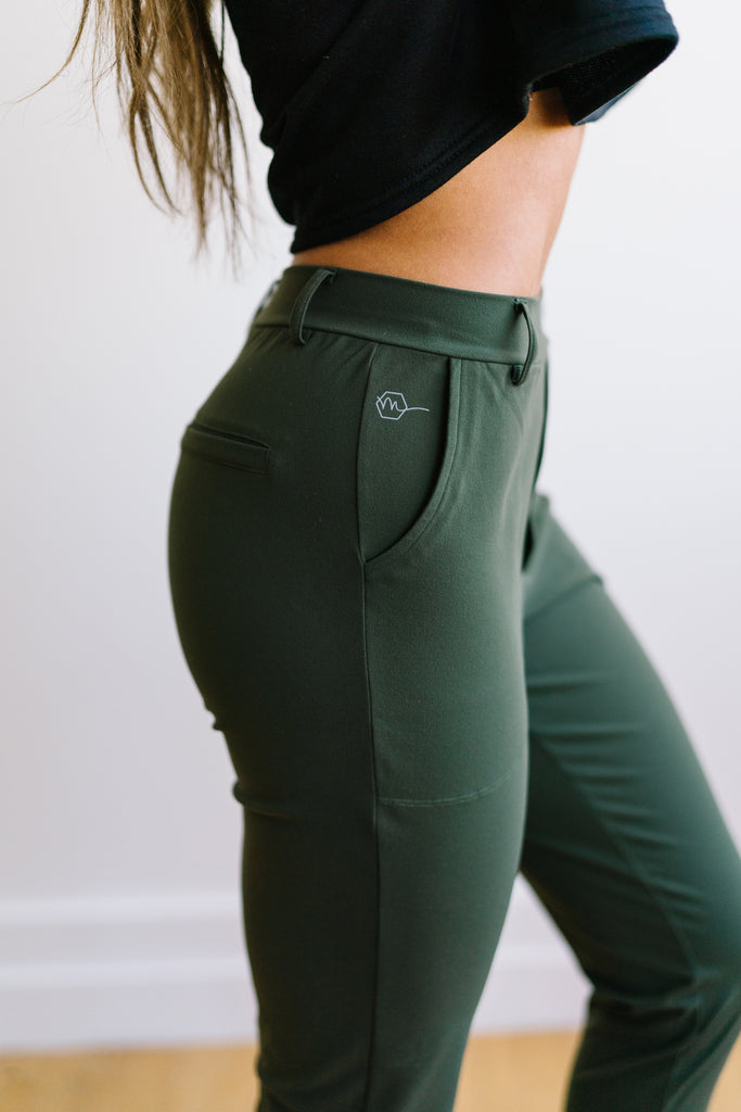 Work Hard Play Hard Trousers - Olive Green | MT LUXE-Trouser-Maven Thread